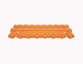 Strato aggiuntivo del sistema di livellamento S4D - 3 cm - arancio