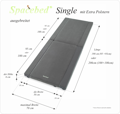 Materasso SPACEBED® Single M 190cm Grigio Scuro