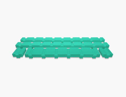 Strato aggiuntivo del sistema di livellamento S4D - 3 cm - verde